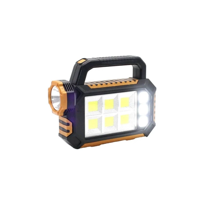 LINTERNA REFLECTOR IMPORTCLICK HOG.825 LUZ SOLAR PORTÁTIL CARGA USB NARANJO - 3