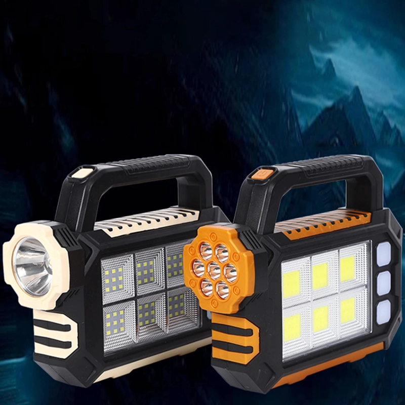 LINTERNA REFLECTOR IMPORTCLICK HOG.825 LUZ SOLAR PORTÁTIL CARGA USB NARANJO - 5