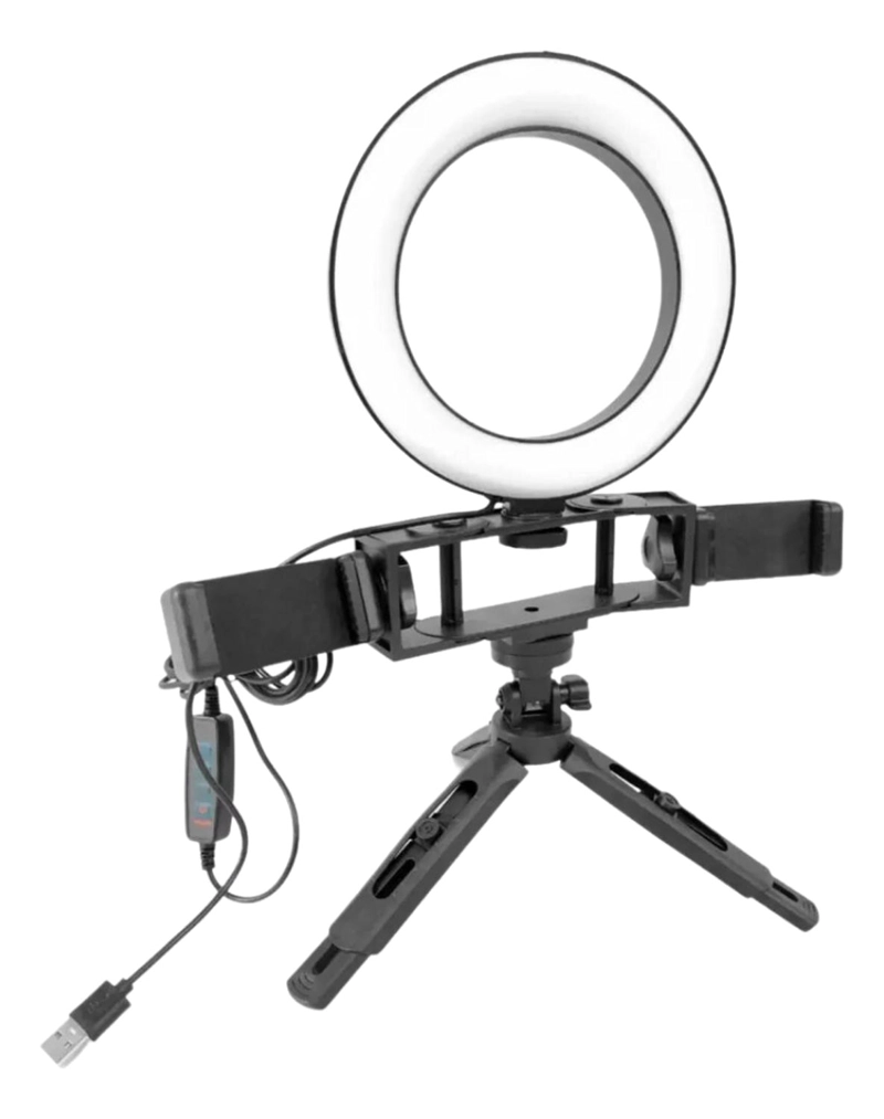 ARO LUZ IMPORTCLICK TEC.297 45CM LED TRÍPODE MULTI POSICIÓN FILL LIGHT DOBLE CELULAR - 1