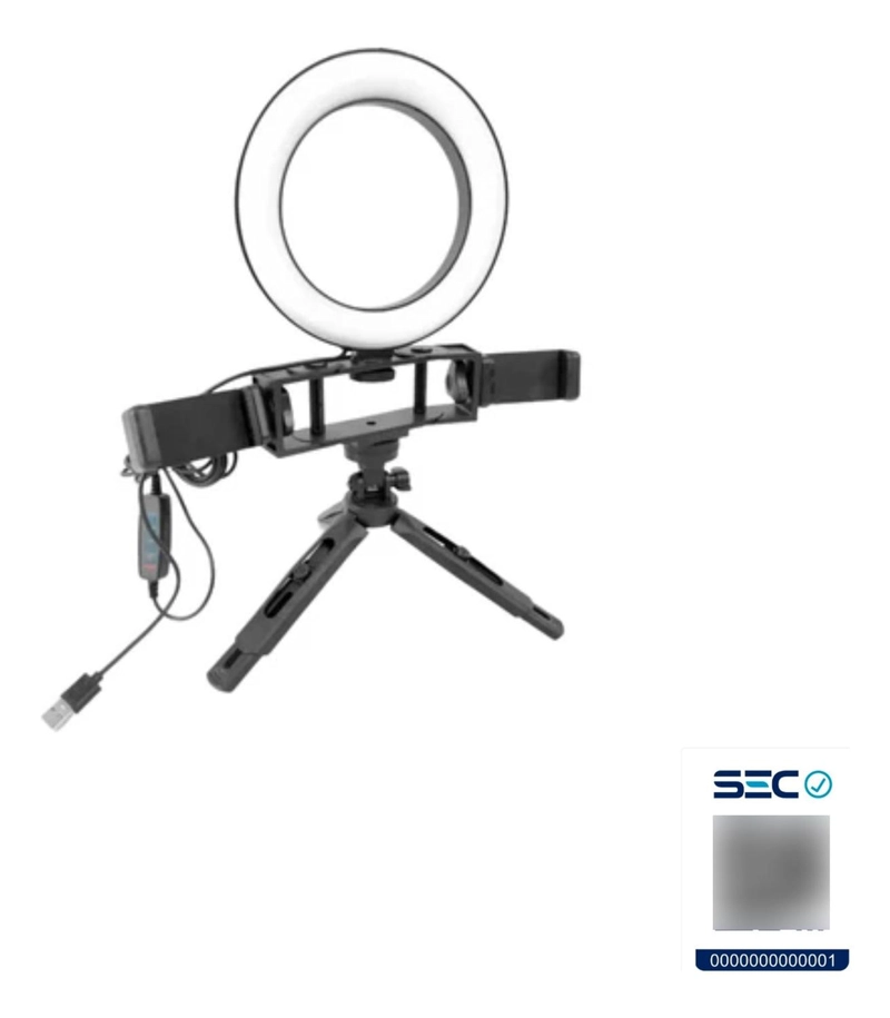 ARO LUZ IMPORTCLICK TEC.297 45CM LED TRÍPODE MULTI POSICIÓN FILL LIGHT DOBLE CELULAR - 4