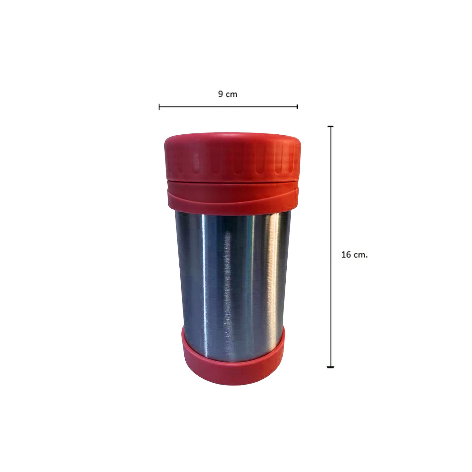 TERMO COMIDA ACERO INOXIDABLE 500 ML ROJO - 2