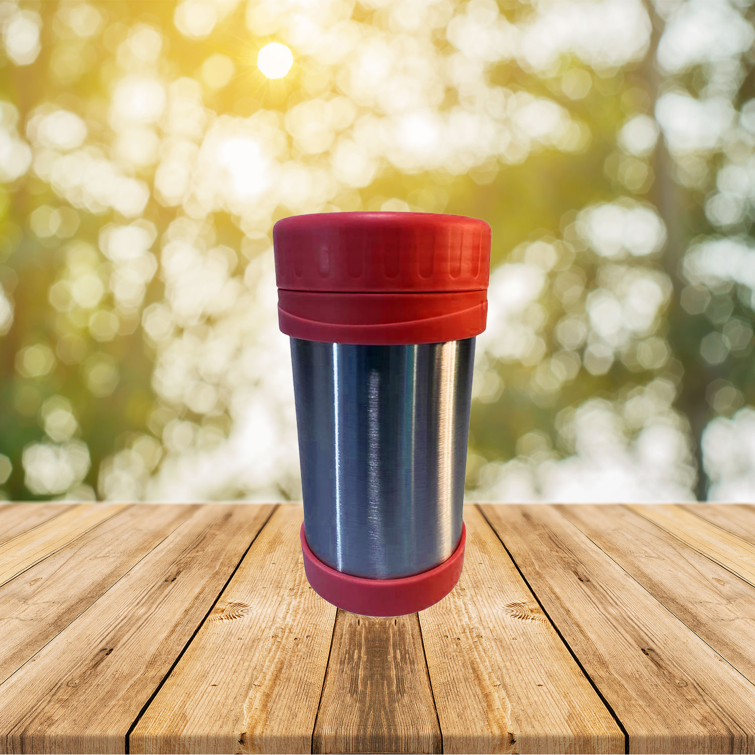 TERMO COMIDA ACERO INOXIDABLE 500 ML ROJO - 4