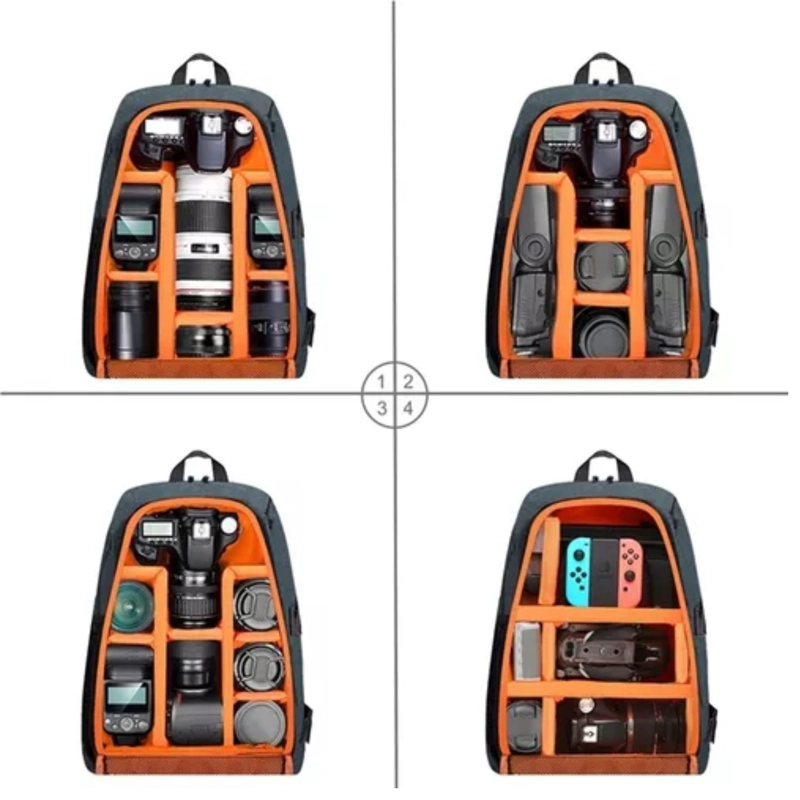 MOCHILA IMPORTCLICK UNIVERSAL PORTA CÁMARA FOTOGRÁFICA MAS FUNDA - 9