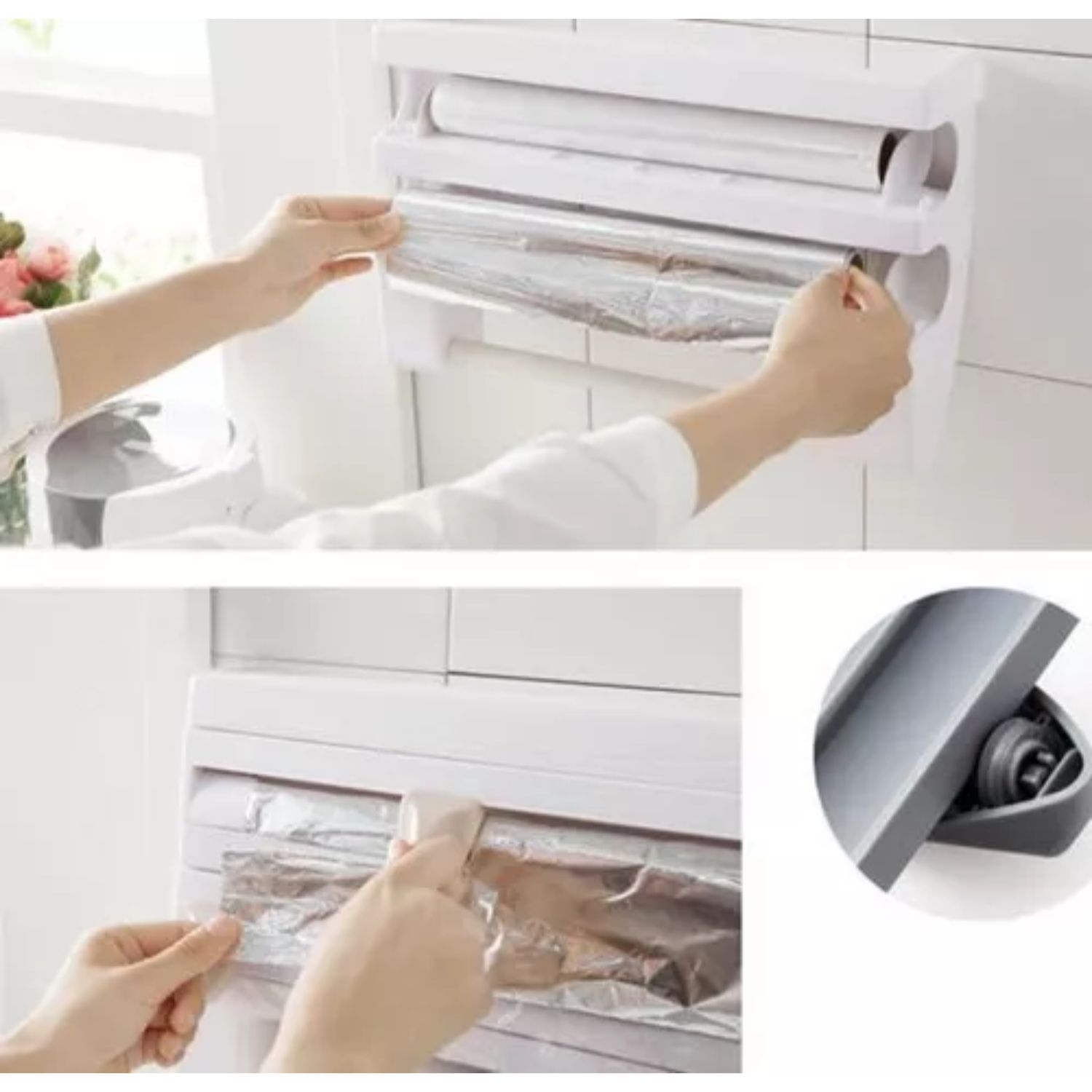 DISPENSADOR MULTIFUNCIONAL TRIPLE COCINA FILM PAPEL - 5