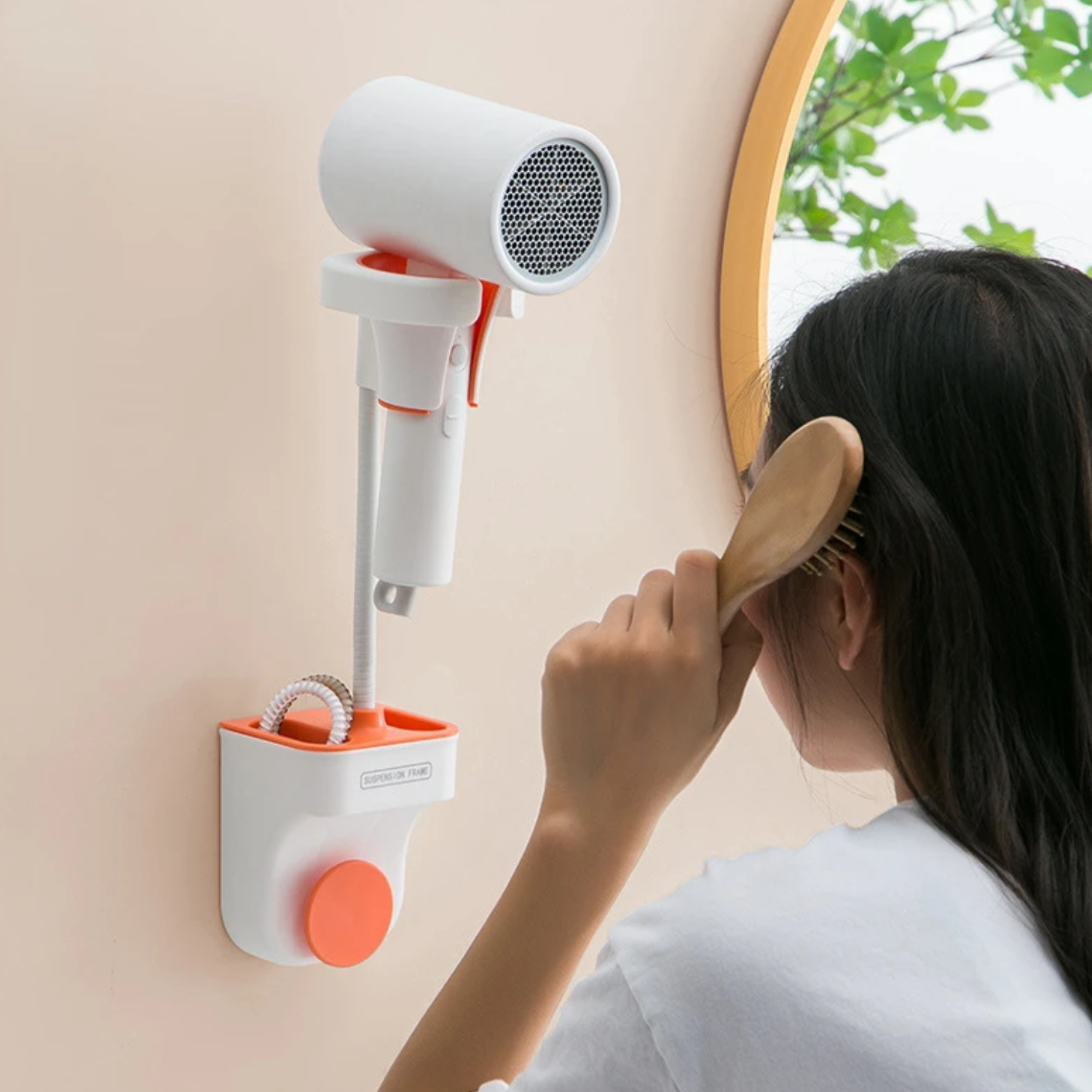 SOPORTE IMPORTCLICK HOG.816 ORGANIZADOR PARED BAÑO MULTIFUNCIÓNAL SECADOR PELO - 2
