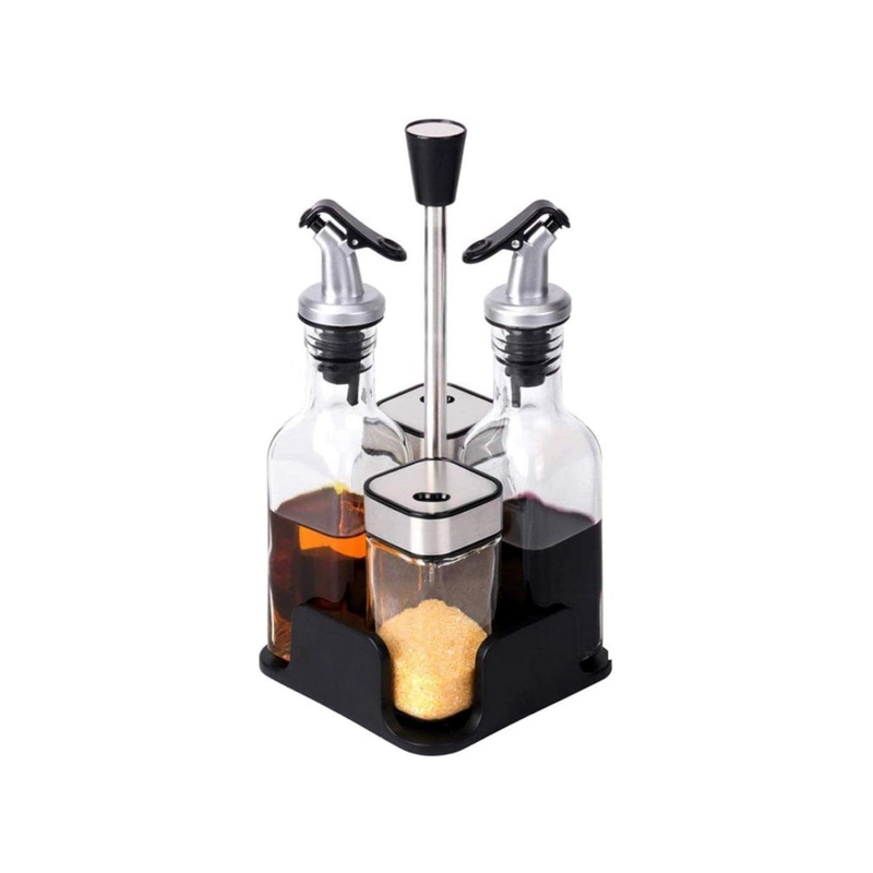 SET ALCUZA DISPENSADOR 4 PIEZAS VIDRIO 100 ML - 1