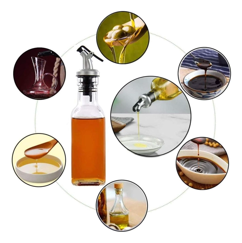 SET ALCUZA DISPENSADOR 4 PIEZAS VIDRIO 100 ML - 4
