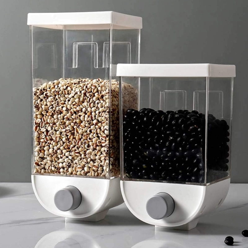 CONTENEDOR ORGANIZADOR PARED CEREALES AZÚCAR ESPECIES 1 LT BLANCO - 4
