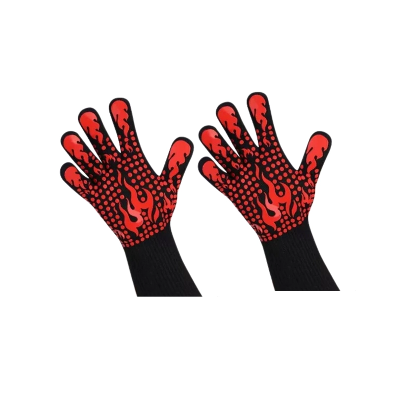 PAR GUANTES COCINA ALTA TEMPERATURA ASADO PARRILLA BBQ - 3