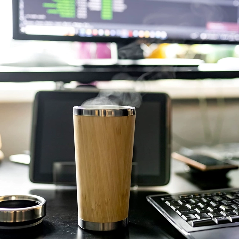 MUG TERMO BAMBÚ ACERO INOXIDABLE 420 ML - 4