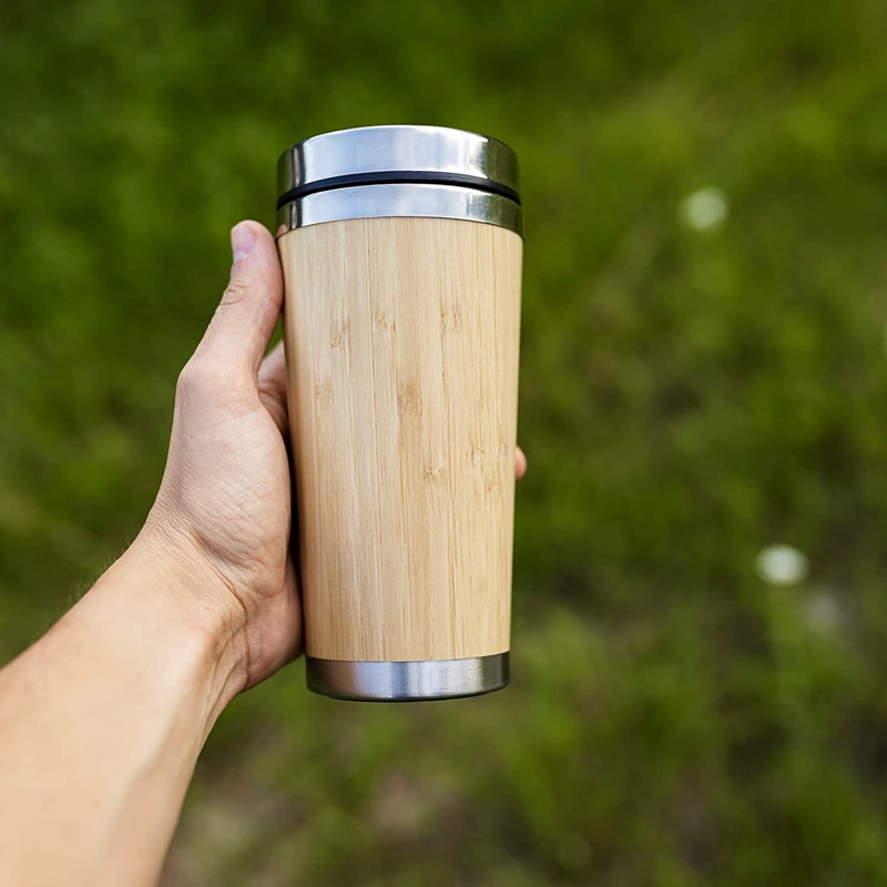 MUG TERMO BAMBÚ ACERO INOXIDABLE 420 ML - 6
