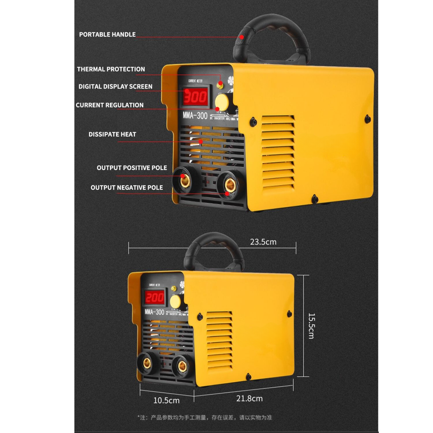 SOLDADORA IMPORTCLICK HER.35 MAQUINA 200 AMP ULTRA PORTÁTIL - 5