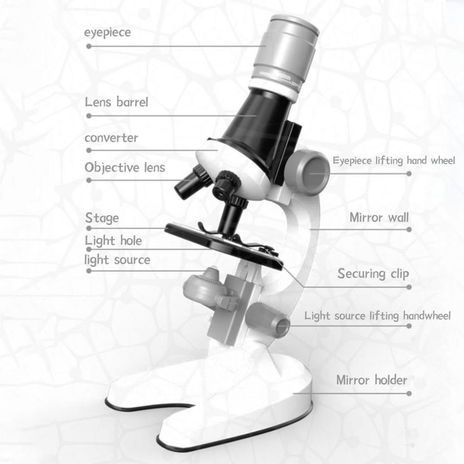 MICROSCOPIO IMPORTCLICK INF.73 EDUCATIVO JUGUETE NIÑOS KIT ACCESORIOS BLANCO - 6