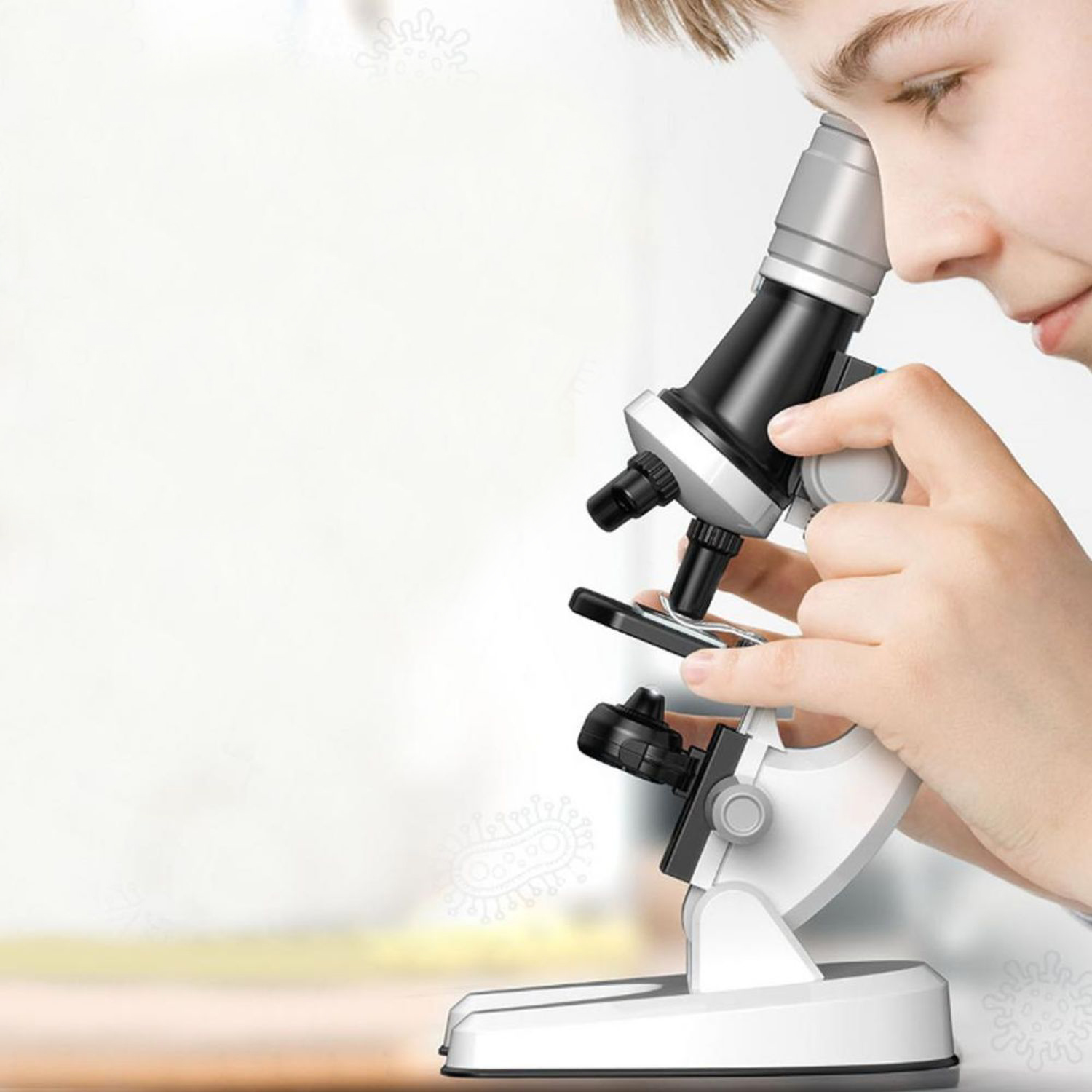 MICROSCOPIO IMPORTCLICK INF.73 EDUCATIVO JUGUETE NIÑOS KIT ACCESORIOS BLANCO - 7