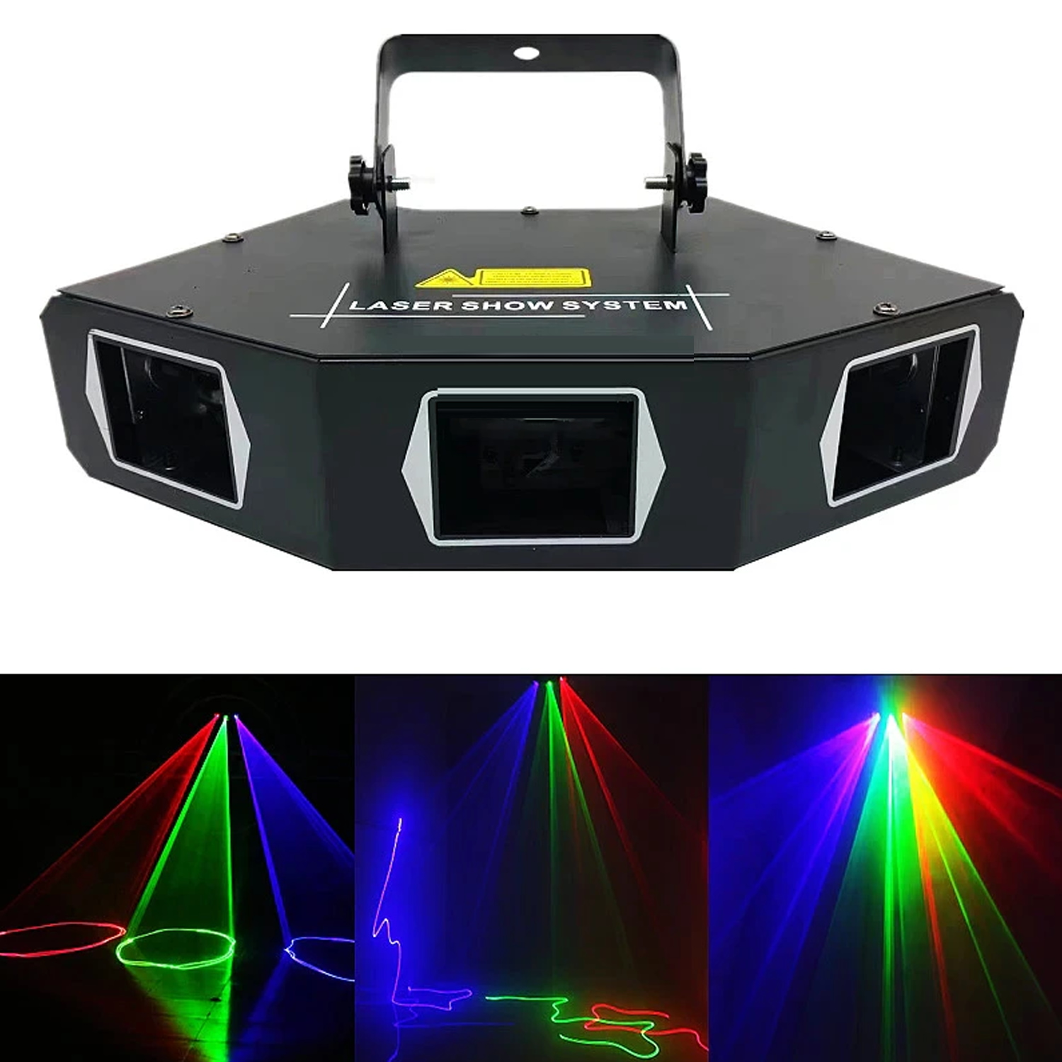 LUZ LÁSER RGB CONTROL SONIDO DMX DJ FIESTA - 4