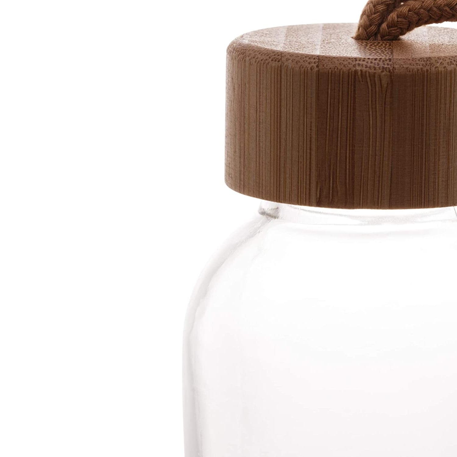 BOTELLA VIDRIO TAPA BAMBÚ 500 ML - 3