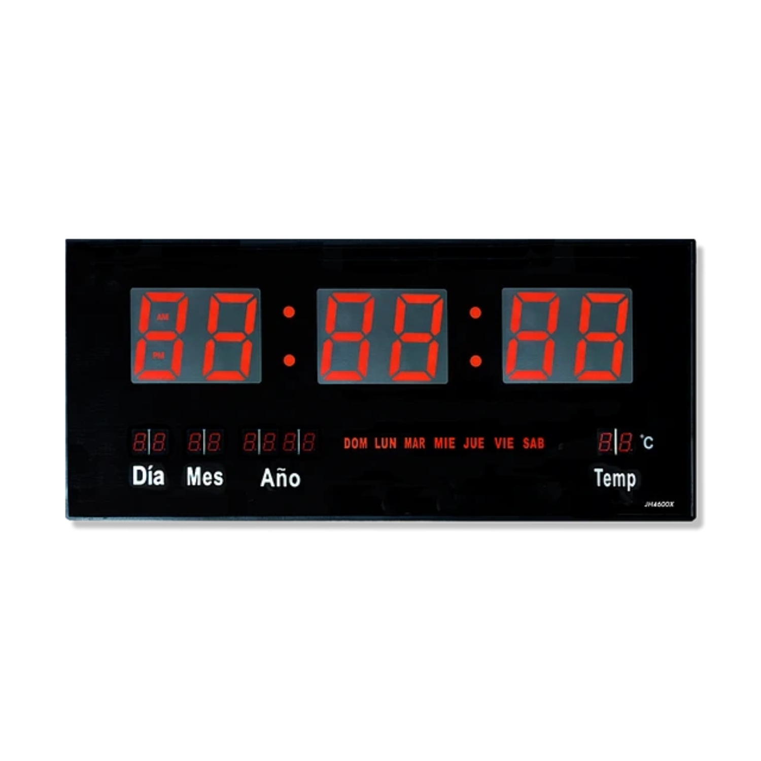RELOJ DIGITAL LED PARED HORA FECHA TEMPERATURA 47X23X3CM - 1