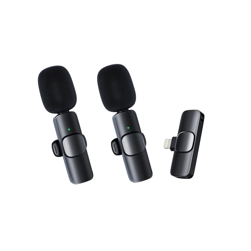 PACK 2 MICRÓFONOS IMPORTCLICK INALAMBRICOS SOLAPA LAVALIER IPHONE IOS - 2