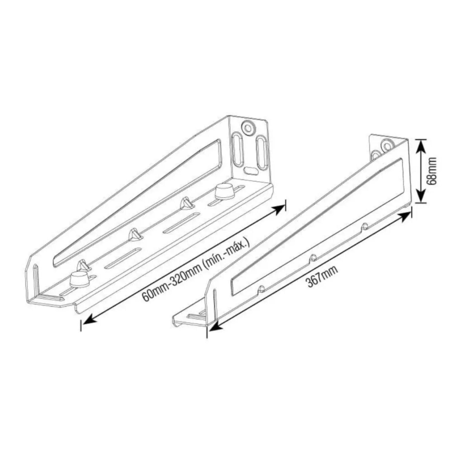 SOPORTE IMPORTCLICK HOG.397 ORGANIZADOR MULTIFUNCIONAL MICROONDAS HORNO ELÉCTRICO 30 KG NEGRO METAL - 2
