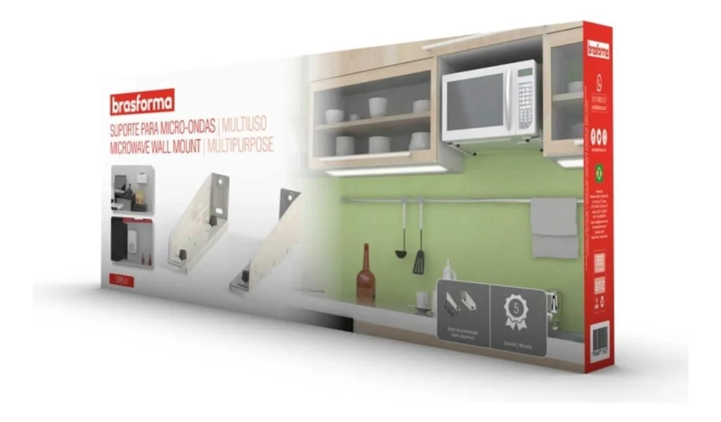 SOPORTE IMPORTCLICK HOG.397 ORGANIZADOR MULTIFUNCIONAL MICROONDAS HORNO ELÉCTRICO 30 KG NEGRO METAL - 3