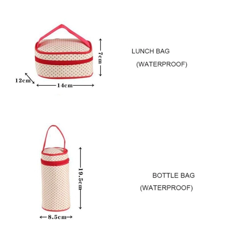 SET IMPORTCLICK INF.69 BOLSO MATERNAL 5 PIEZAS MUDADOR ROJO - 3