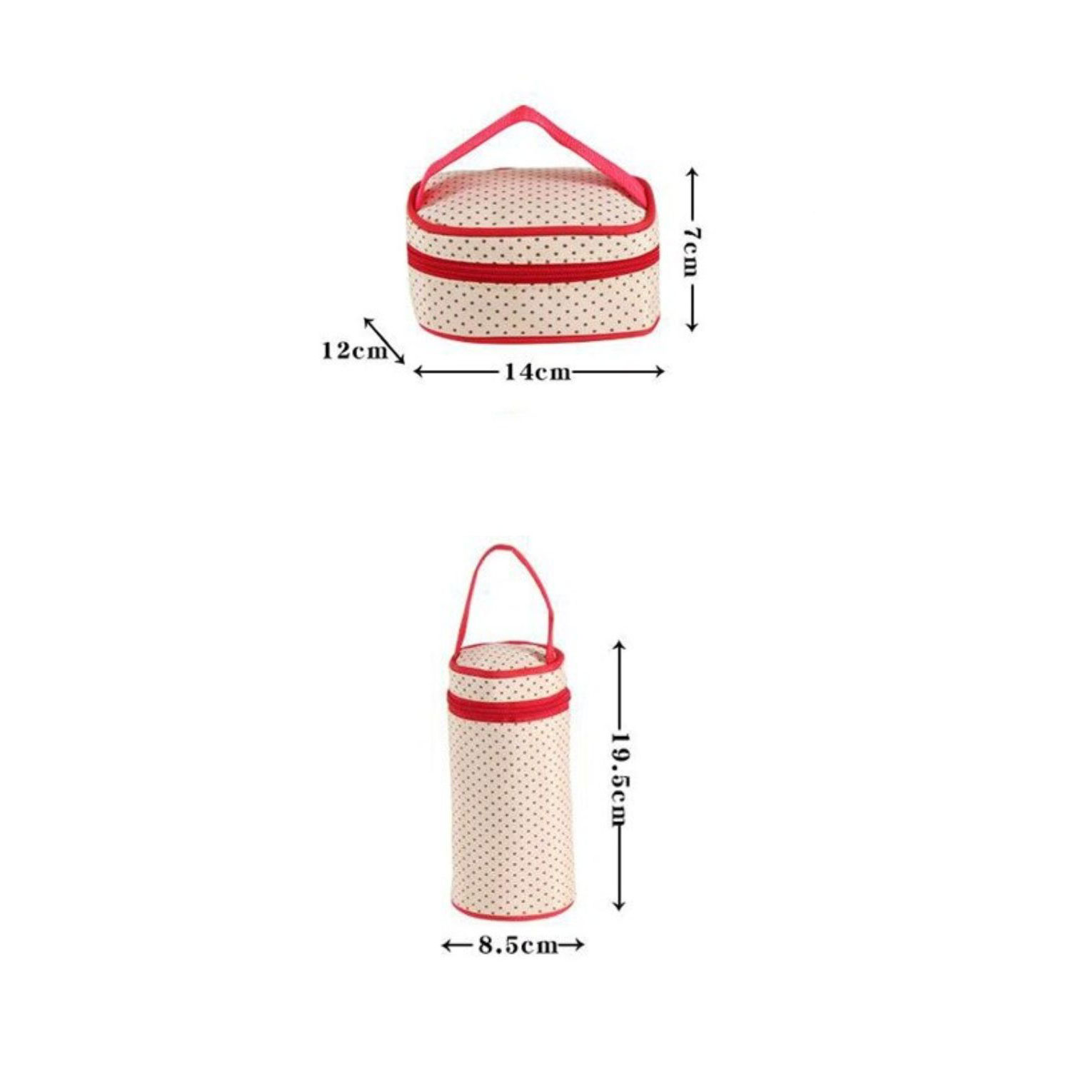SET IMPORTCLICK INF.69 BOLSO MATERNAL 5 PIEZAS MUDADOR ROJO - 5