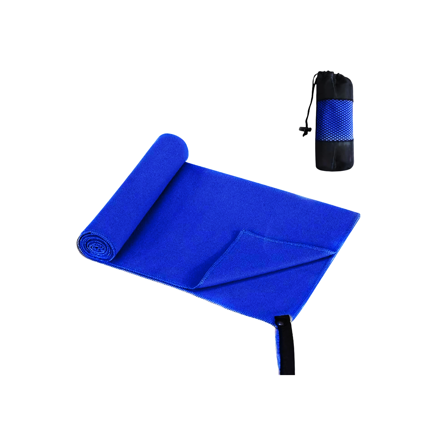 SET 3 TOALLAS BAÑO VIAJE MICROFIBRA SECADO RÁPIDO AZUL - 6