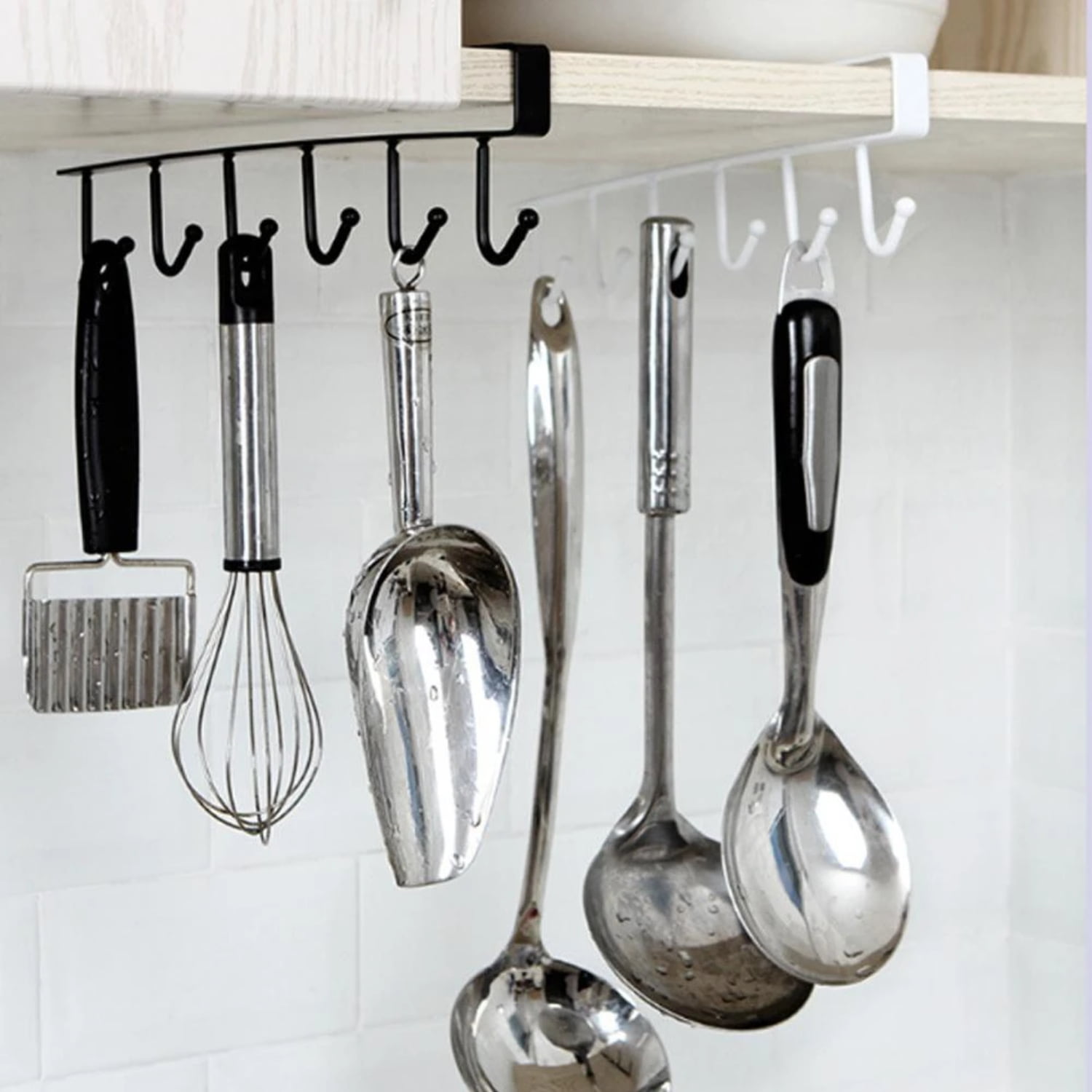 COLGADOR IMPORTCLICK HOG.573 ORGANIZADOR SOPORTE TAZAS UTENSILIOS COCINA METAL NEGRO - 6