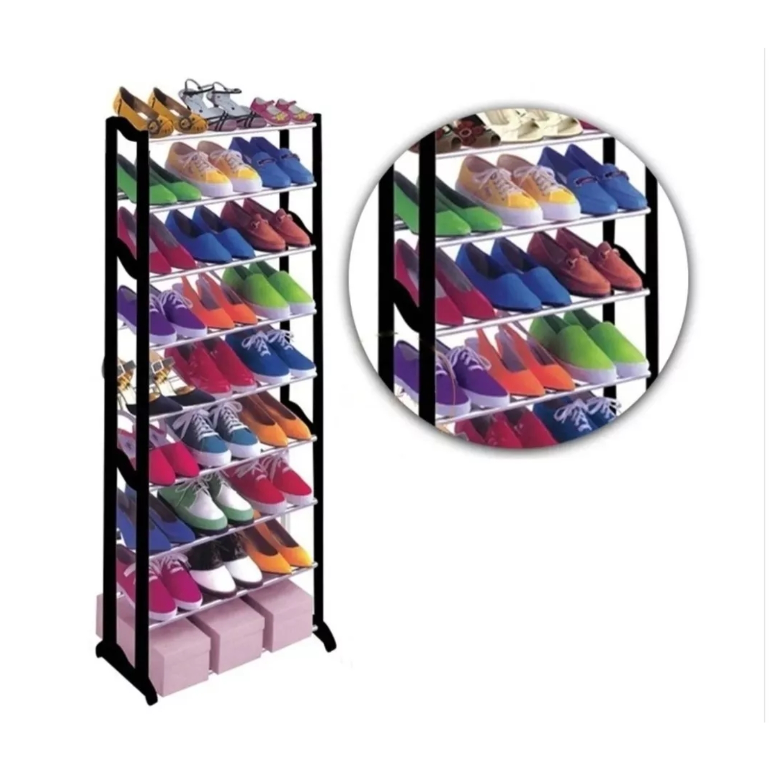 ZAPATERO IMPORTCLICK HOG.509 ESTANTE ORGANIZADOR 30 PARES METAL - 4