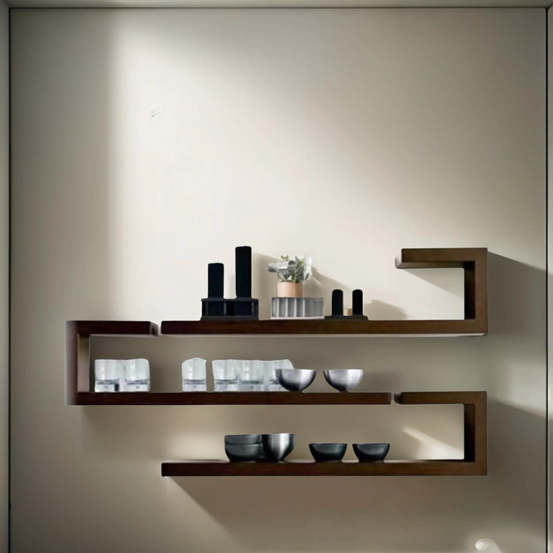 JUEGO REPISAS FLOTANTES MADERA GEO CAFE  95X45X15 CM - 1