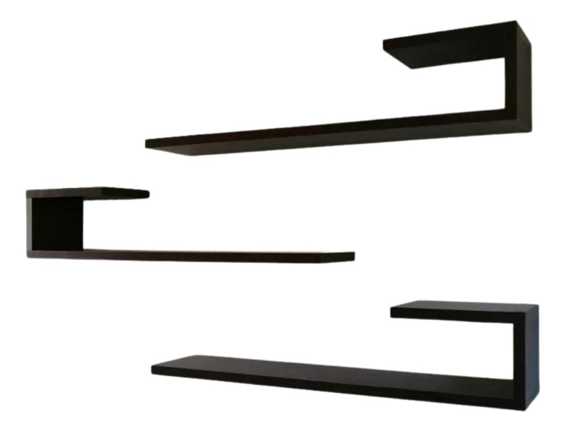 JUEGO REPISAS FLOTANTES MADERA GEO CAFE  95X45X15 CM - 3