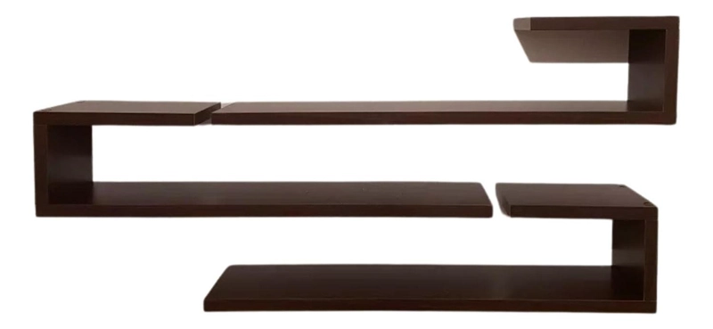 JUEGO REPISAS FLOTANTES MADERA GEO CAFE  95X45X15 CM - 4