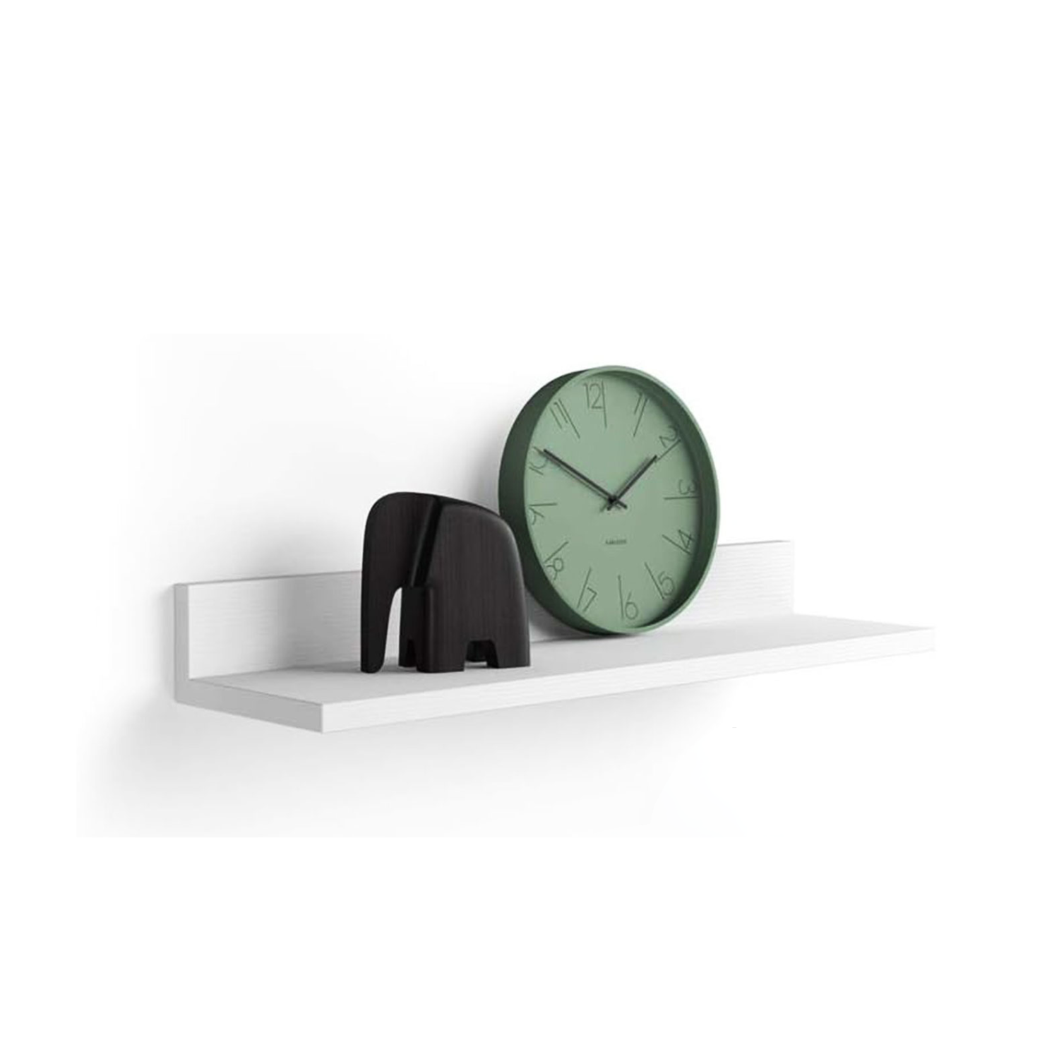 SET 4 REPISAS FLOTANTES RECTAS SOPORTE BLANCO 2X 40 CM - 2X 60 CM - 5