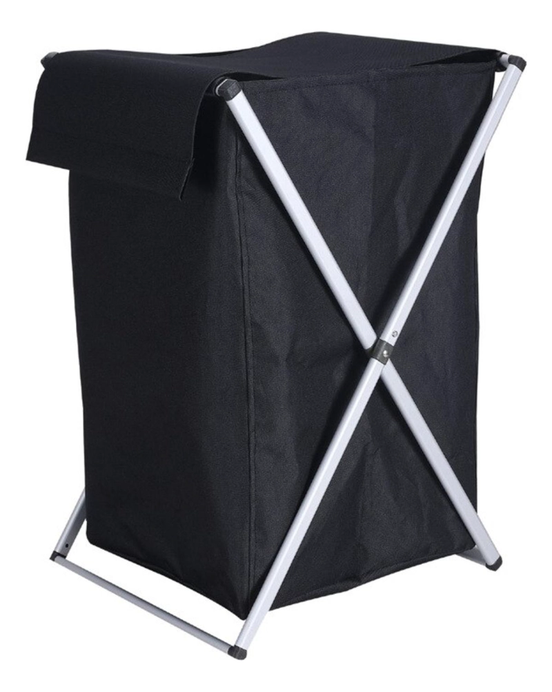 CANASTO CESTA ORGANIZADOR ROPA PLEGABLE XL NEGRO - 1