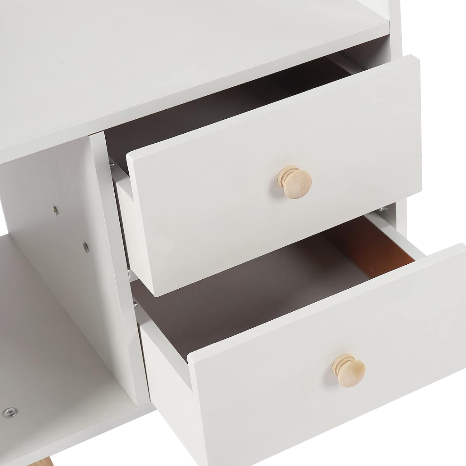 VELADOR IMPORTCLICK HOG.548 MDF 2 CAJONES BLANCO MADERA 43X30X48 CM - 3