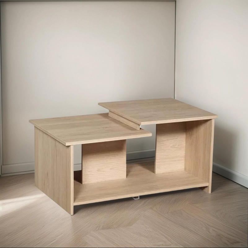 MESA CENTRO IMPORTCLICK HOG.552 MELAMINA CAFÉ CLARO 41X89X53 CM - 1