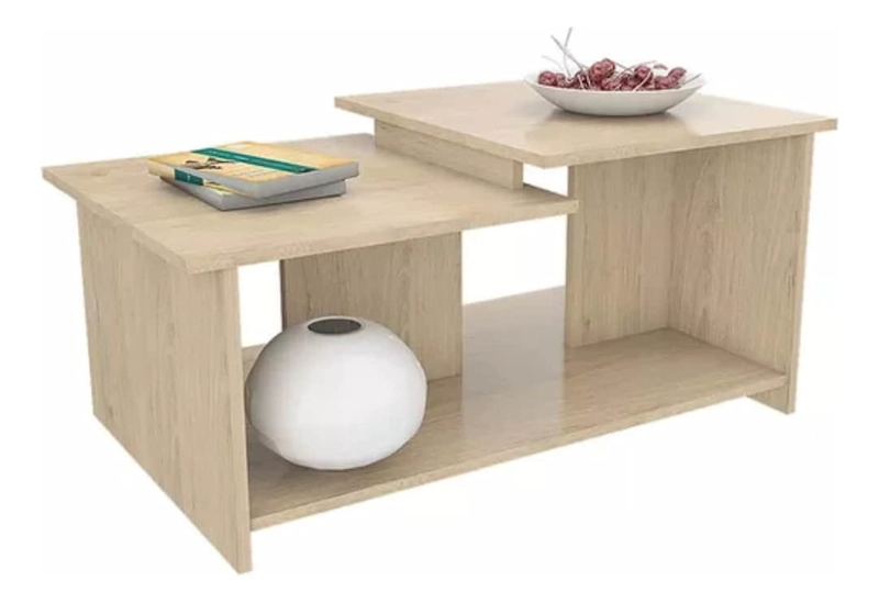 MESA CENTRO IMPORTCLICK HOG.552 MELAMINA CAFÉ CLARO 41X89X53 CM - 2
