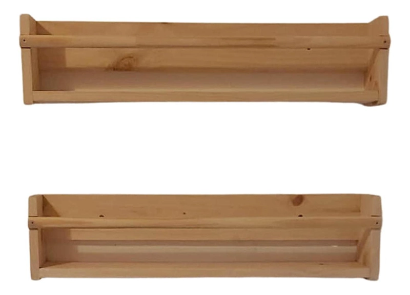 REPISA ORGANIZADOR PARED MADERA PINO 60X15X14 CM - 1