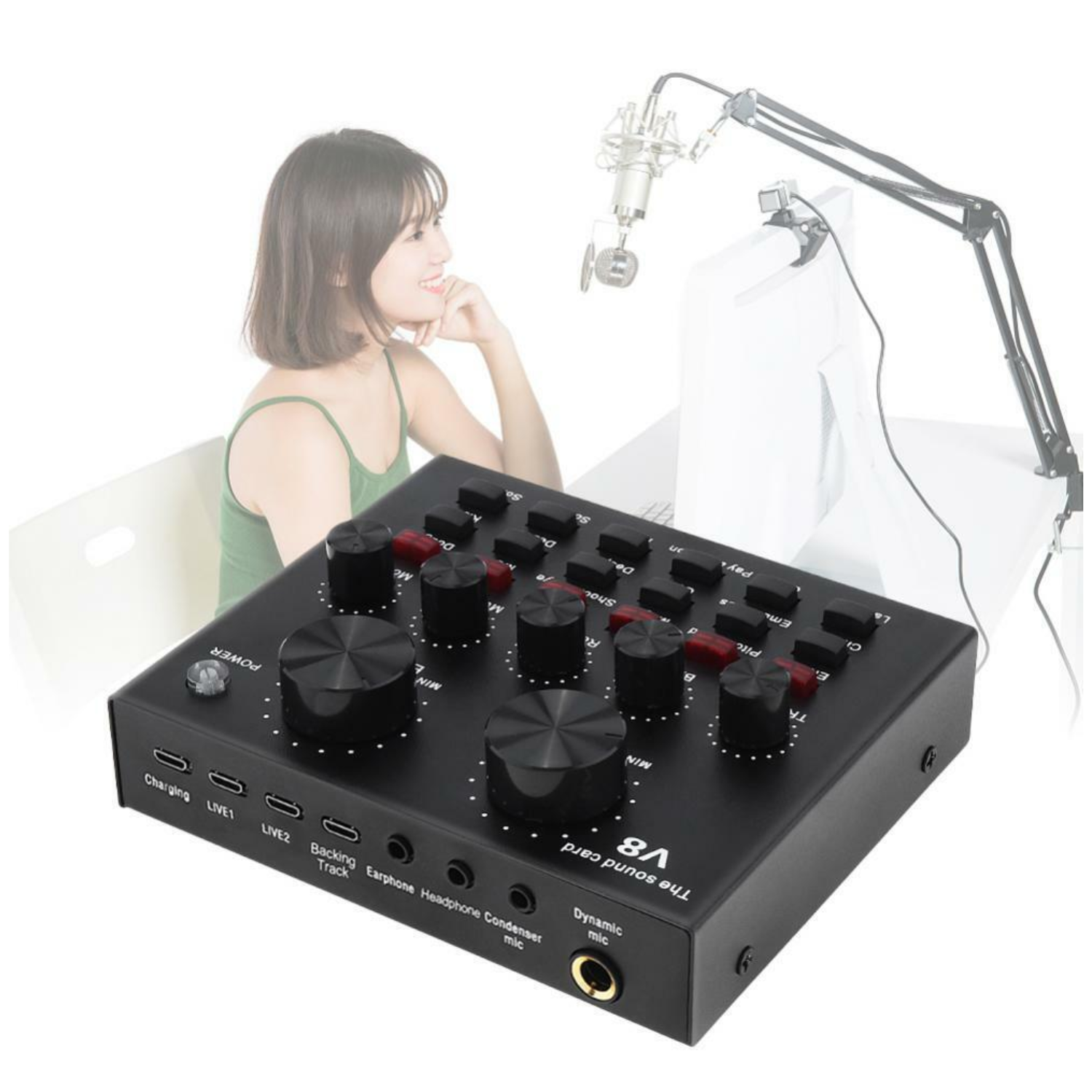 TARJETA IMPORTCLICK SONIDO USB MEZCLADOR INTERFAZ AUDIO STREAM BLUETOOTH TEC.181 - 5