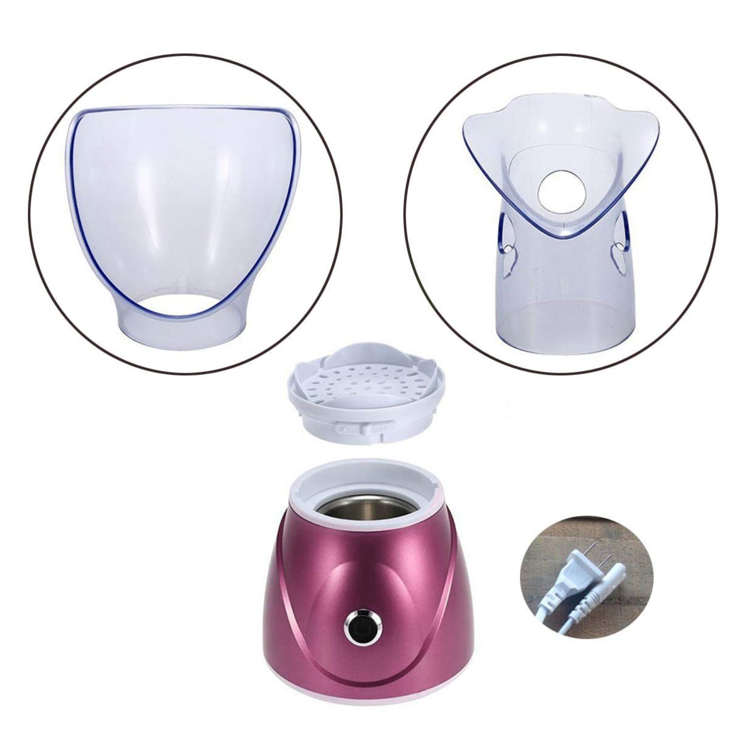 VAPORIZADOR IMPORTCLICK SAUNA FACIAL PROFESIONAL INHALADOR VAPOR SPA ROSADO - 4