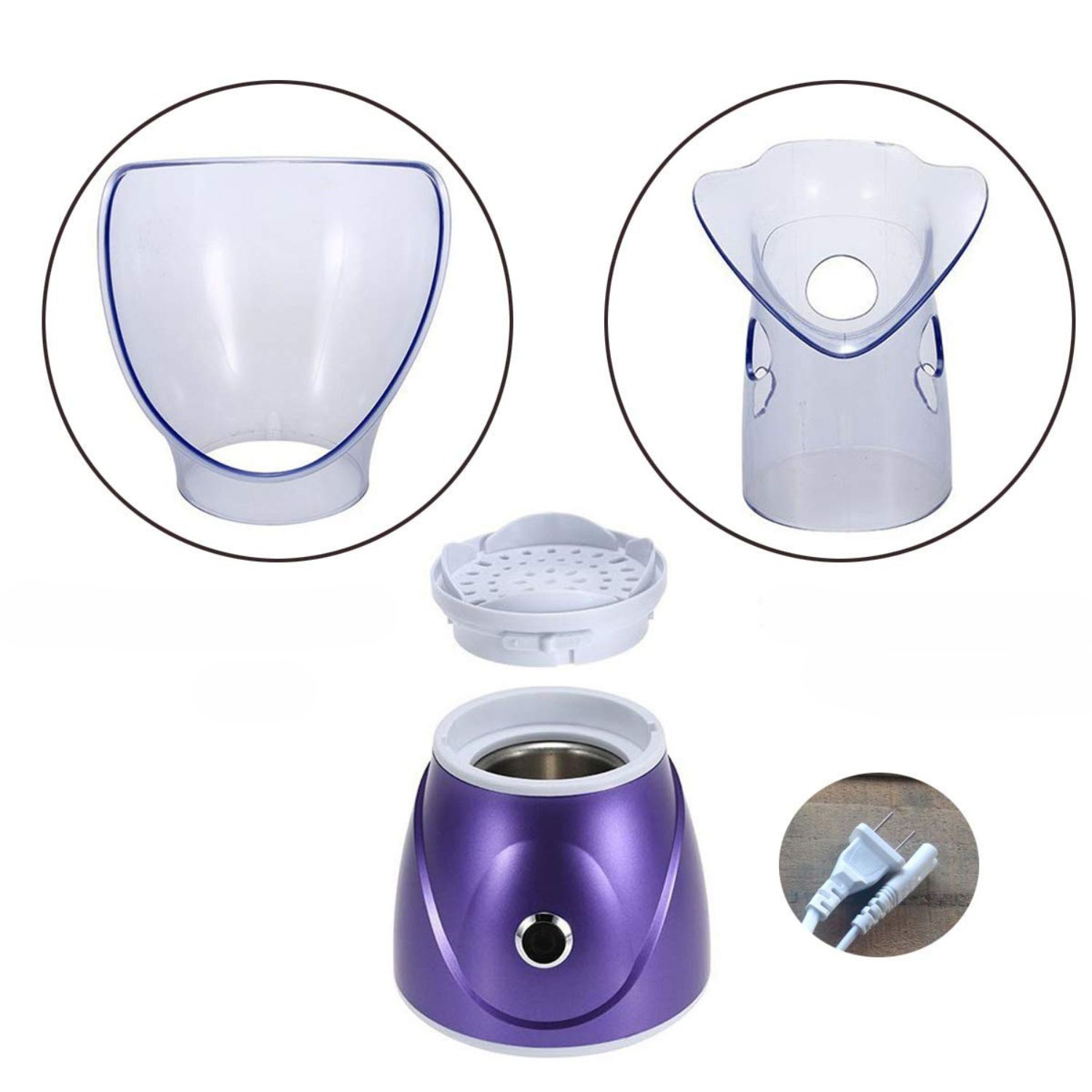 SAUNA FACIAL PROFESIONAL INHALADOR VAPOR SPA VAPORIZADOR MORADO - 4