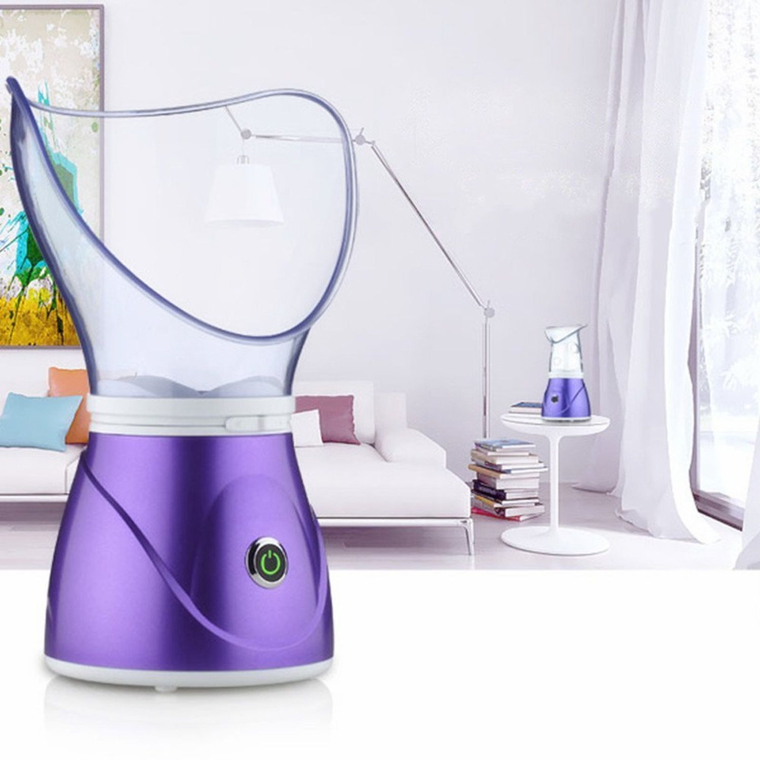 SAUNA FACIAL PROFESIONAL INHALADOR VAPOR SPA VAPORIZADOR MORADO - 6