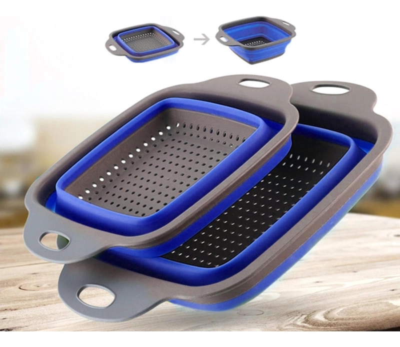 PACK 2 COLADORES ESCURRIDOR RECTANGULAR COCINA AZUL - 3
