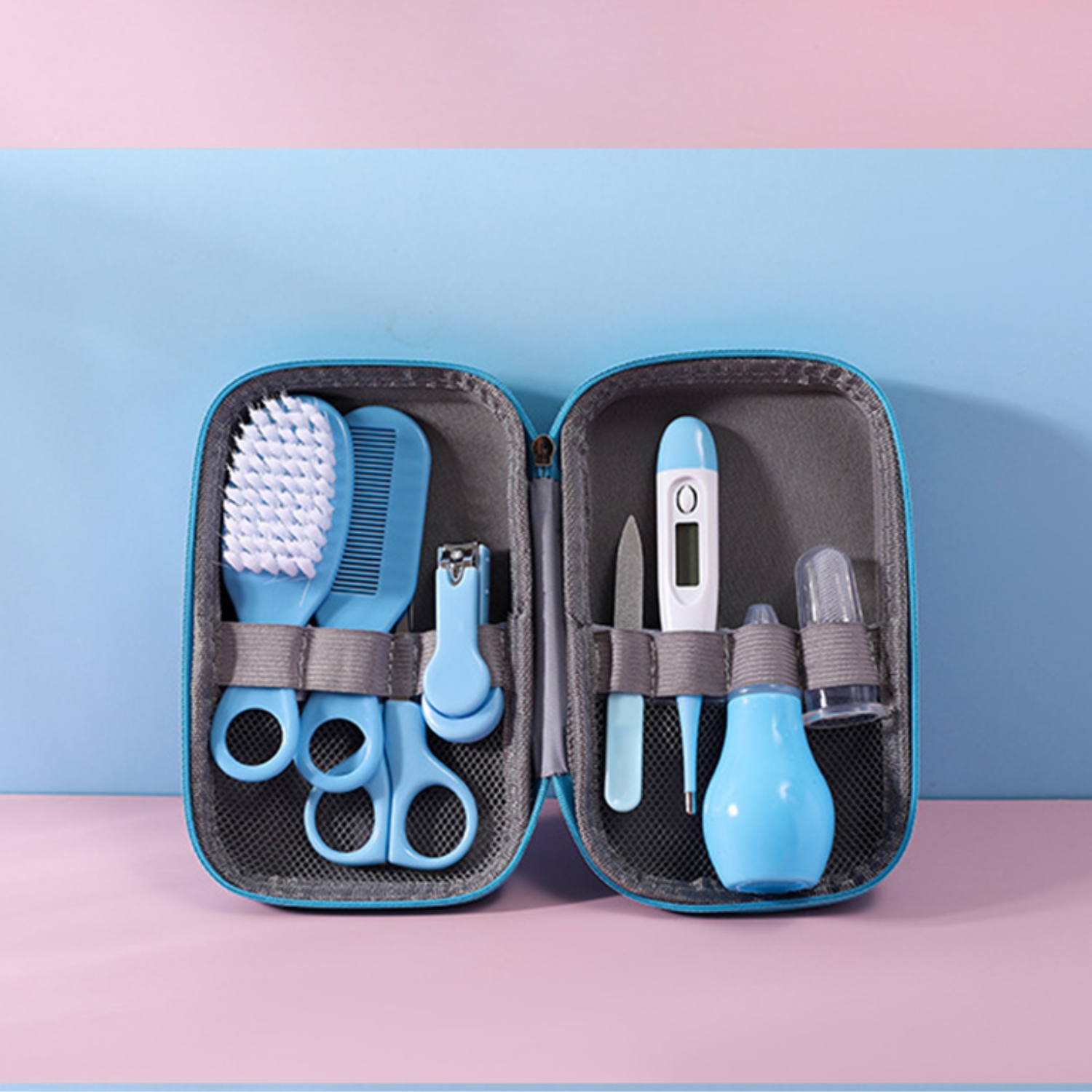 SET IMPORTCLICK INF.55 CUIDADOS MANICURE BEBÉS 8 PIEZAS CELESTE - 3