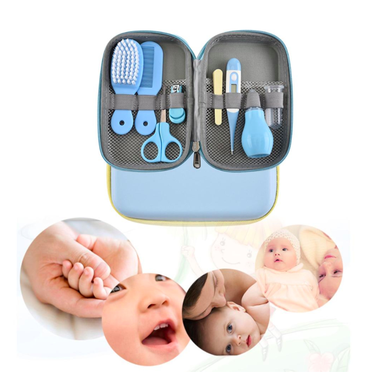 SET IMPORTCLICK INF.55 CUIDADOS MANICURE BEBÉS 8 PIEZAS CELESTE - 5