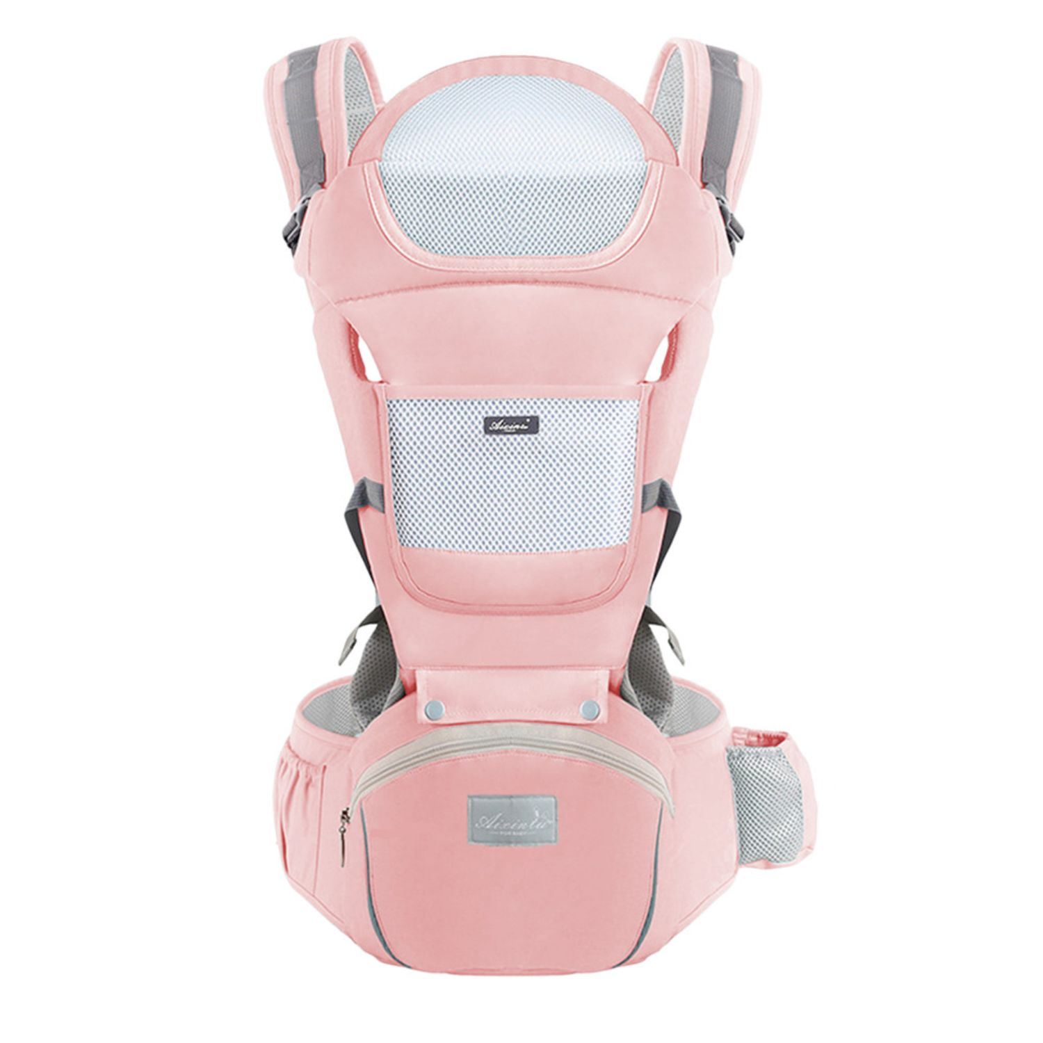 MOCHILA IMPORTCLICK INF.67 PORTA BEBÉS ERGONÓMICA ASIENTO MULTIFUNCIONAL 6 EN 1 ROSADO PALO ROSA - 1