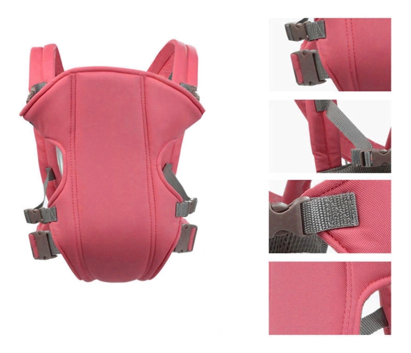 MOCHILA IMPORTCLICK INF.64 PORTABEBÉS ERGONÓMICA ACOLCHADO ROJO - 4