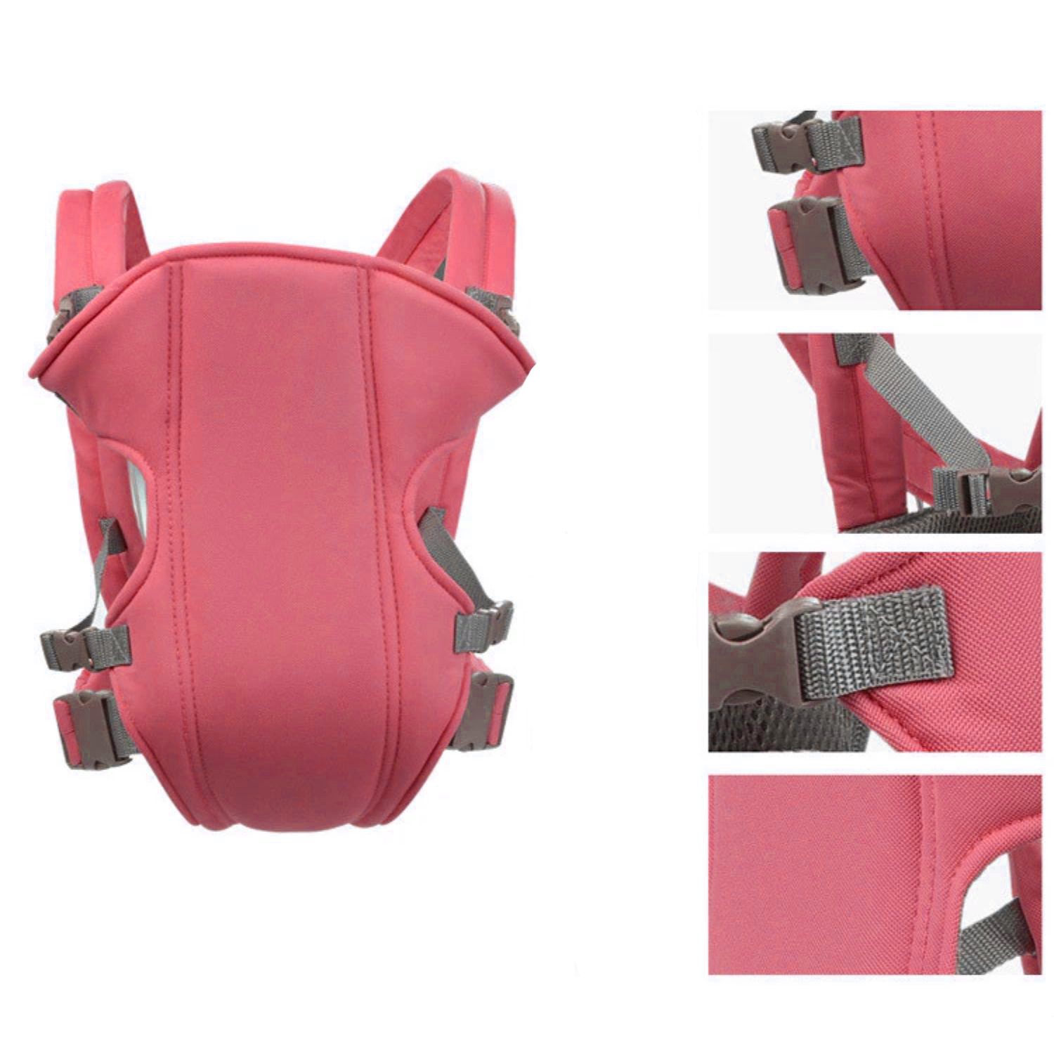 MOCHILA IMPORTCLICK INF.64 PORTABEBÉS ERGONÓMICA ACOLCHADO ROJO - 4