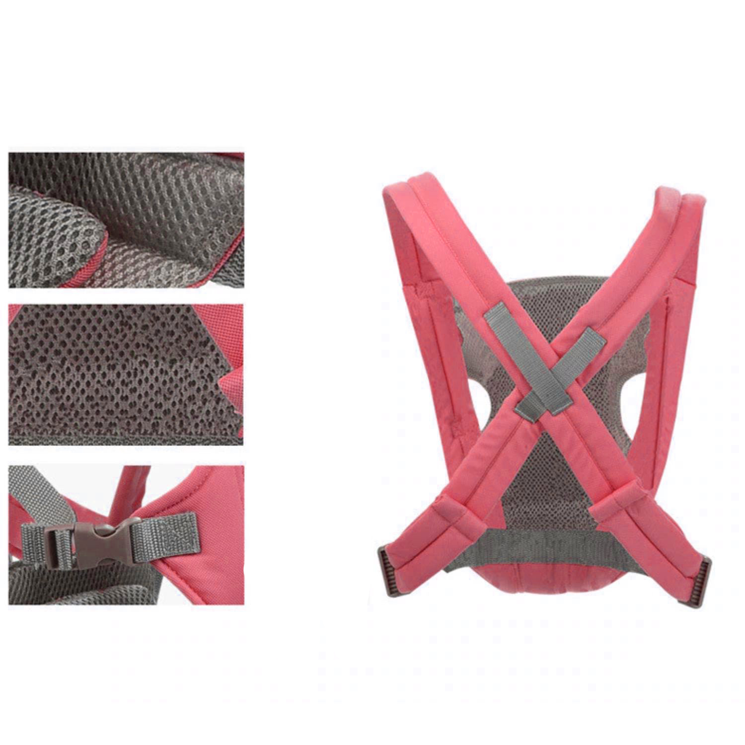MOCHILA IMPORTCLICK INF.64 PORTABEBÉS ERGONÓMICA ACOLCHADO ROJO - 5