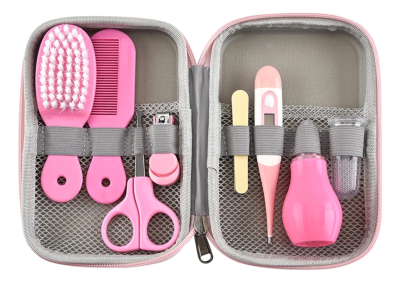 SET IMPORTCLICK INF.56 CUIDADOS MANICURE BEBÉS 8 PIEZAS ROSADO - 1